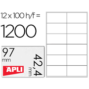 APLI ETIQUETA IMPRESORA 97x42,4mm 12x100-PACK 01288